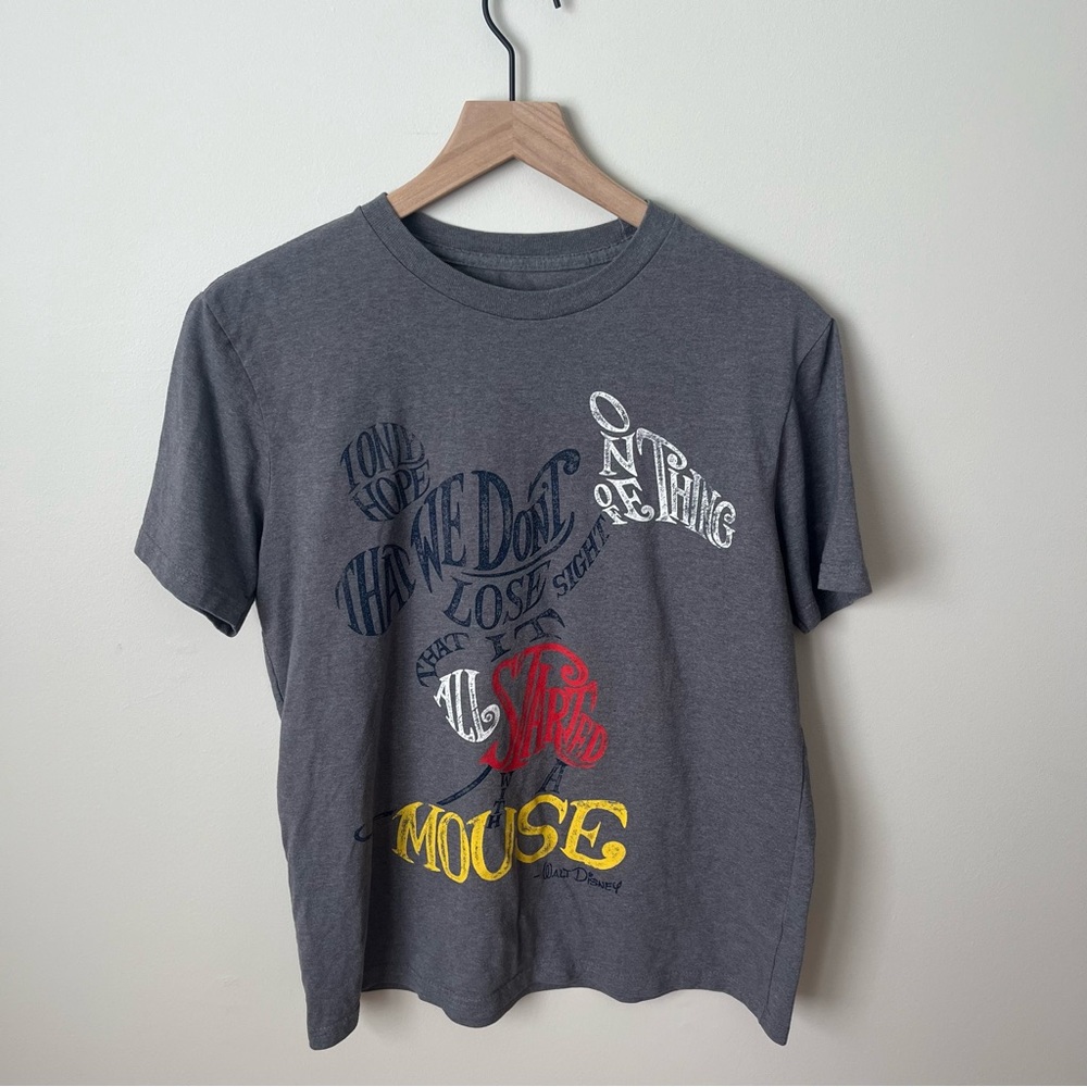 Disney Charcoal Mickey Mouse Graphic Tee